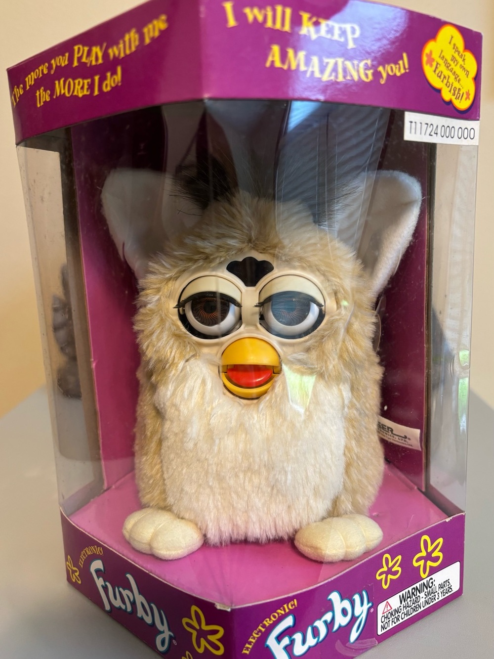 Tiger Electronics Furby Babies Plush Electronic  1999 - Tan / White